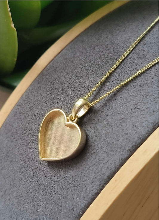 Made to order 9k gold heart pendant