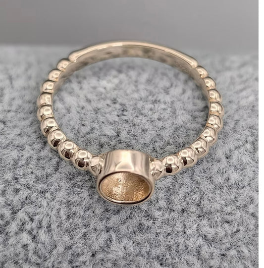 Solid gold 9 k round 5mm bobble ring