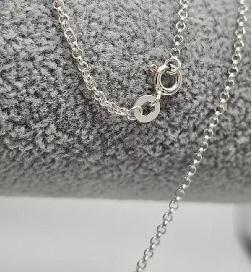 1.6mm round belcher 925 silver chain