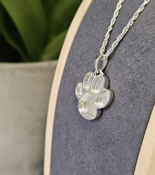 Perfect paw print 925 silver pendant