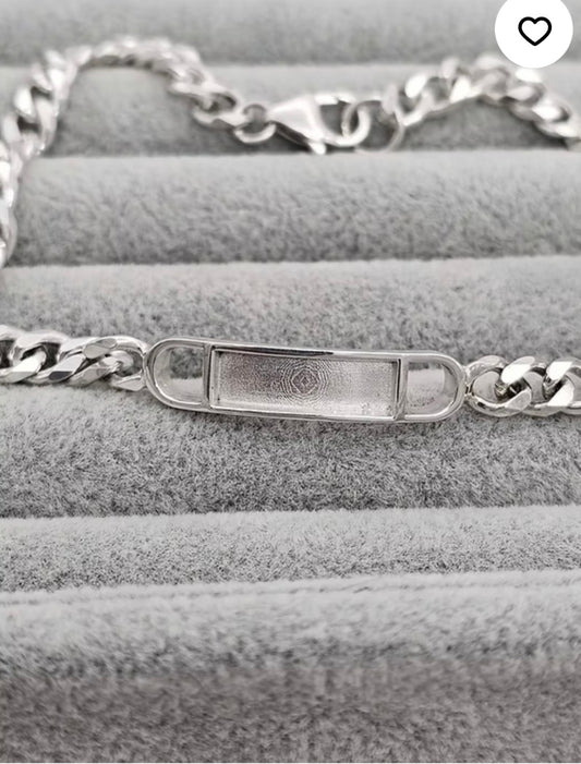 Gents heavyweight chunky 825 silver bracelet