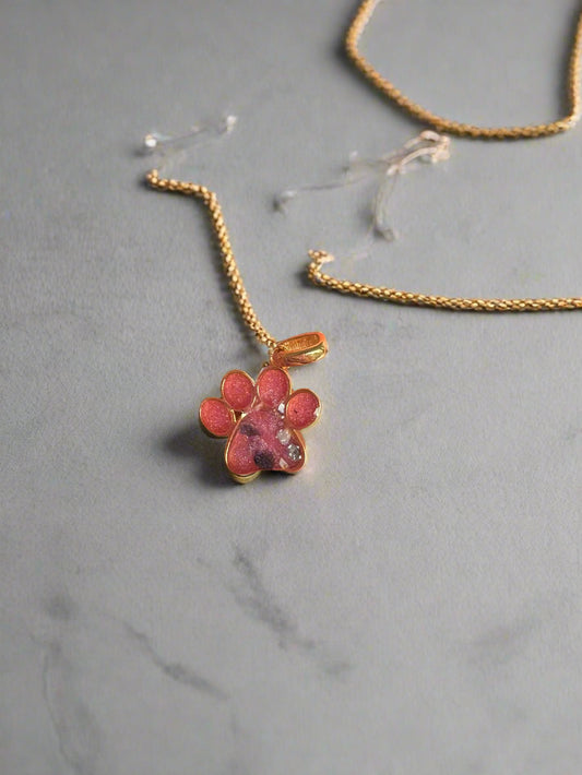 Paw Print Memorial Necklace
