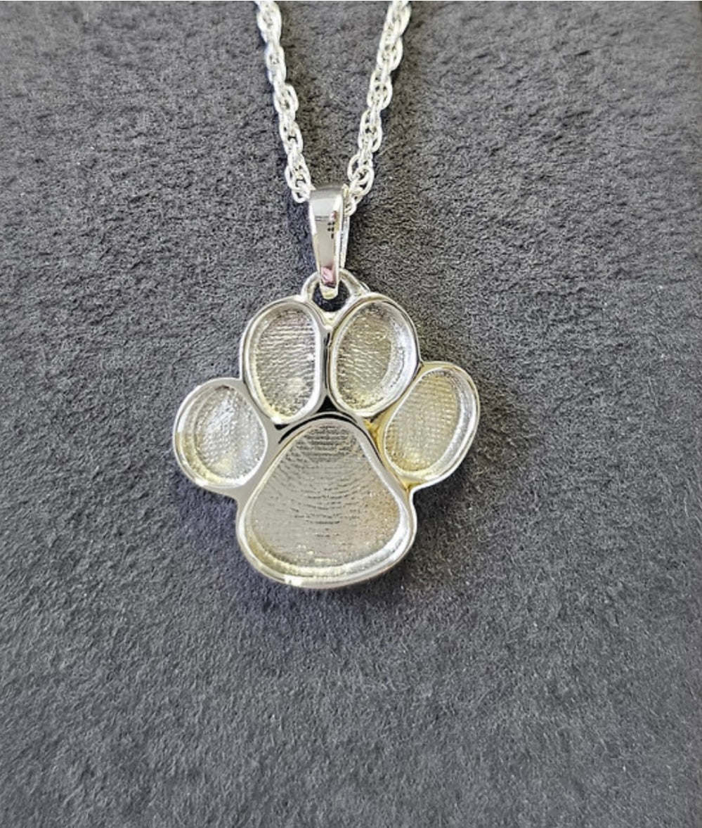 Perfect paw print 925 silver pendant