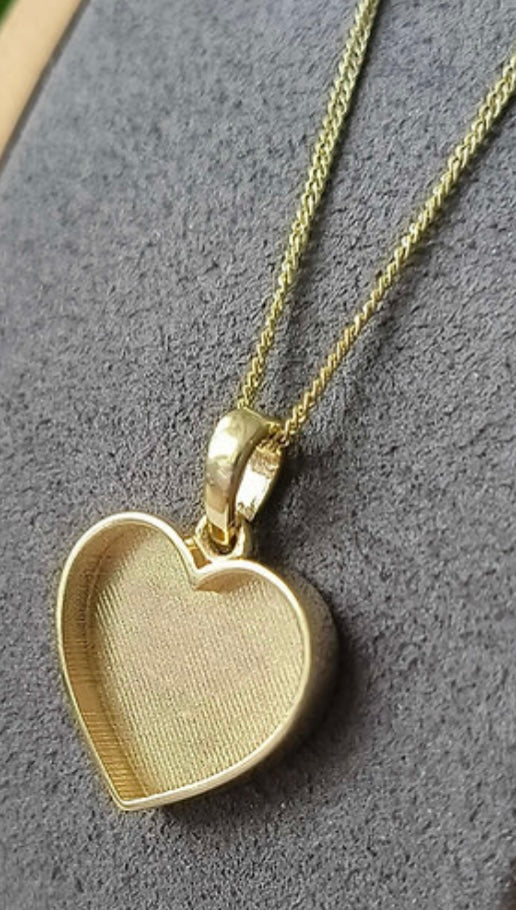 Made to order 9k gold heart pendant