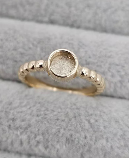Solid gold 9 k round 5mm bobble ring