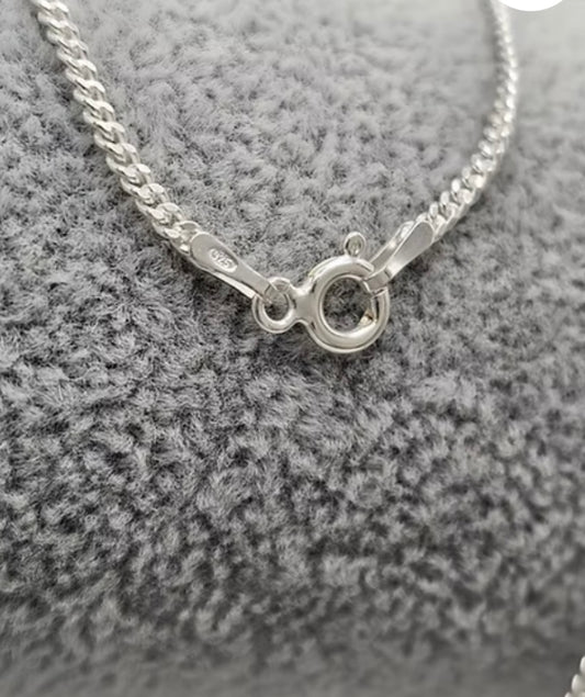 1.7mm diamond cut curb chain