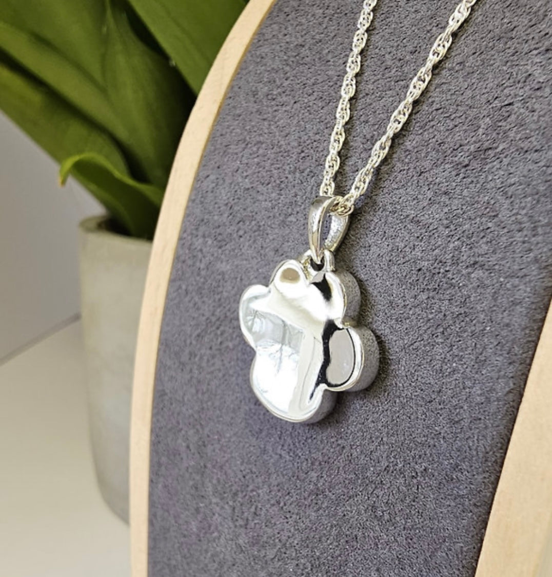 Perfect paw print 925 silver pendant