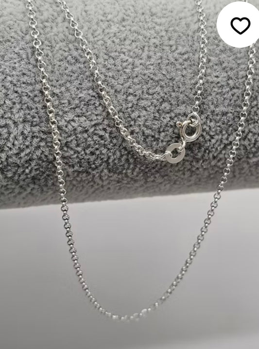 1.6mm round belcher 925 silver chain