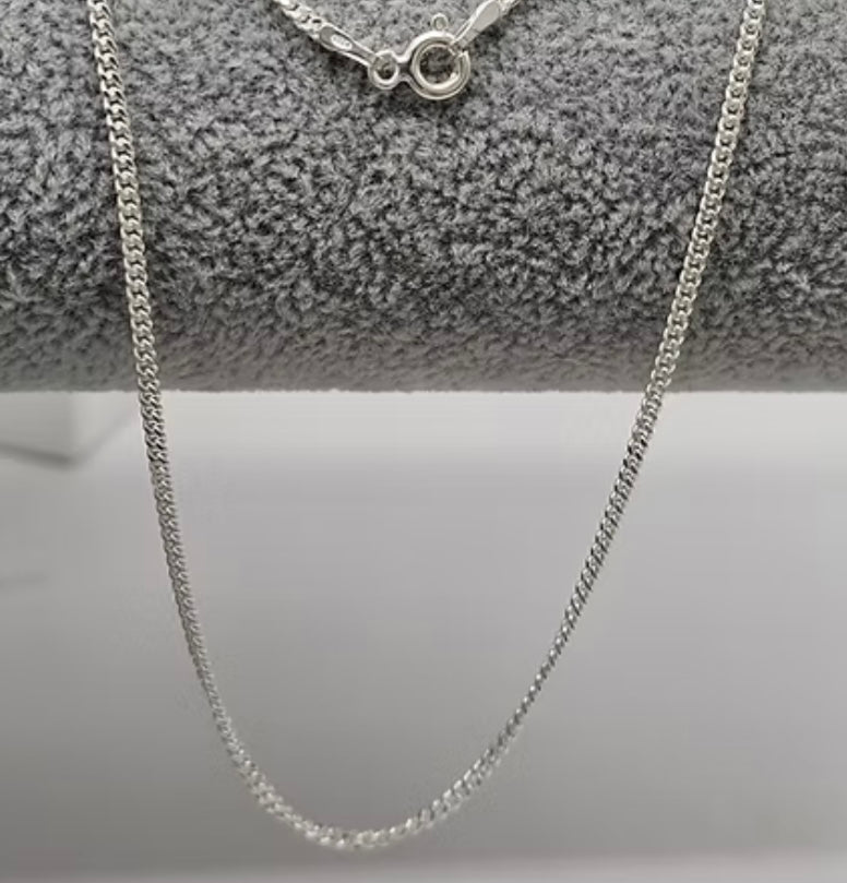 1.7mm diamond cut curb chain