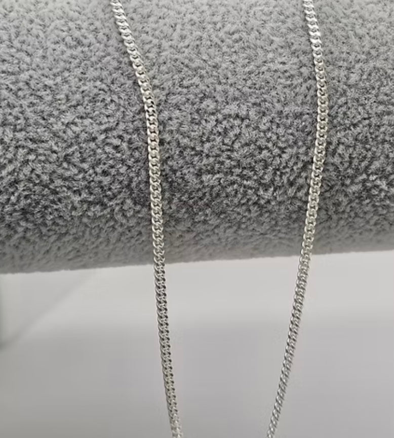 1.7mm diamond cut curb chain