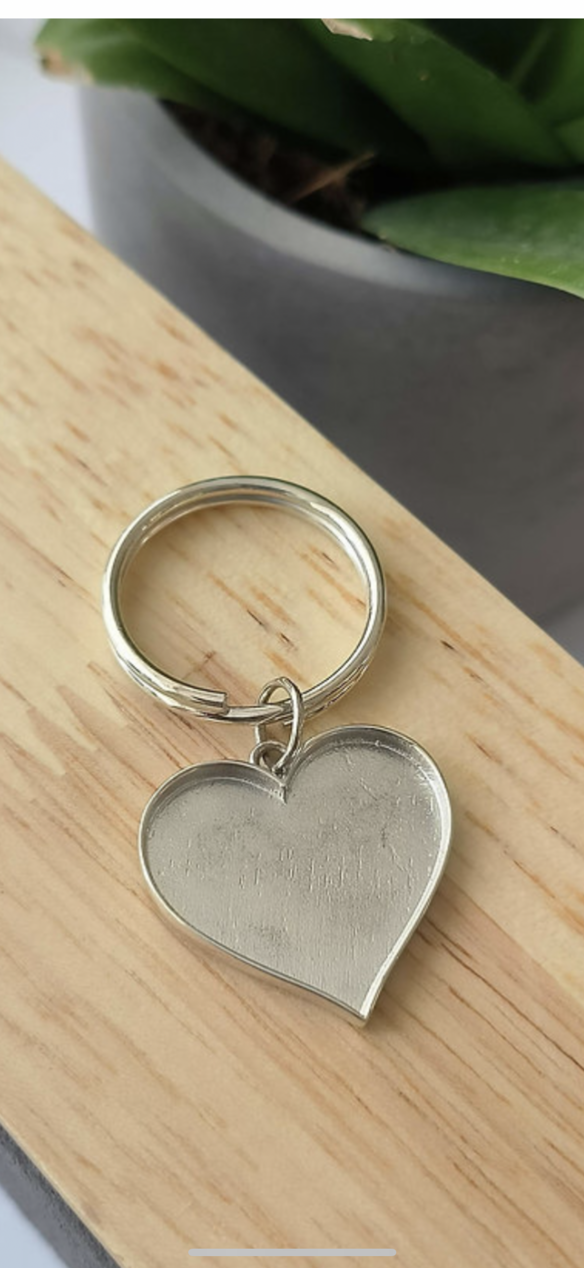 Love heart 925 silver keyring